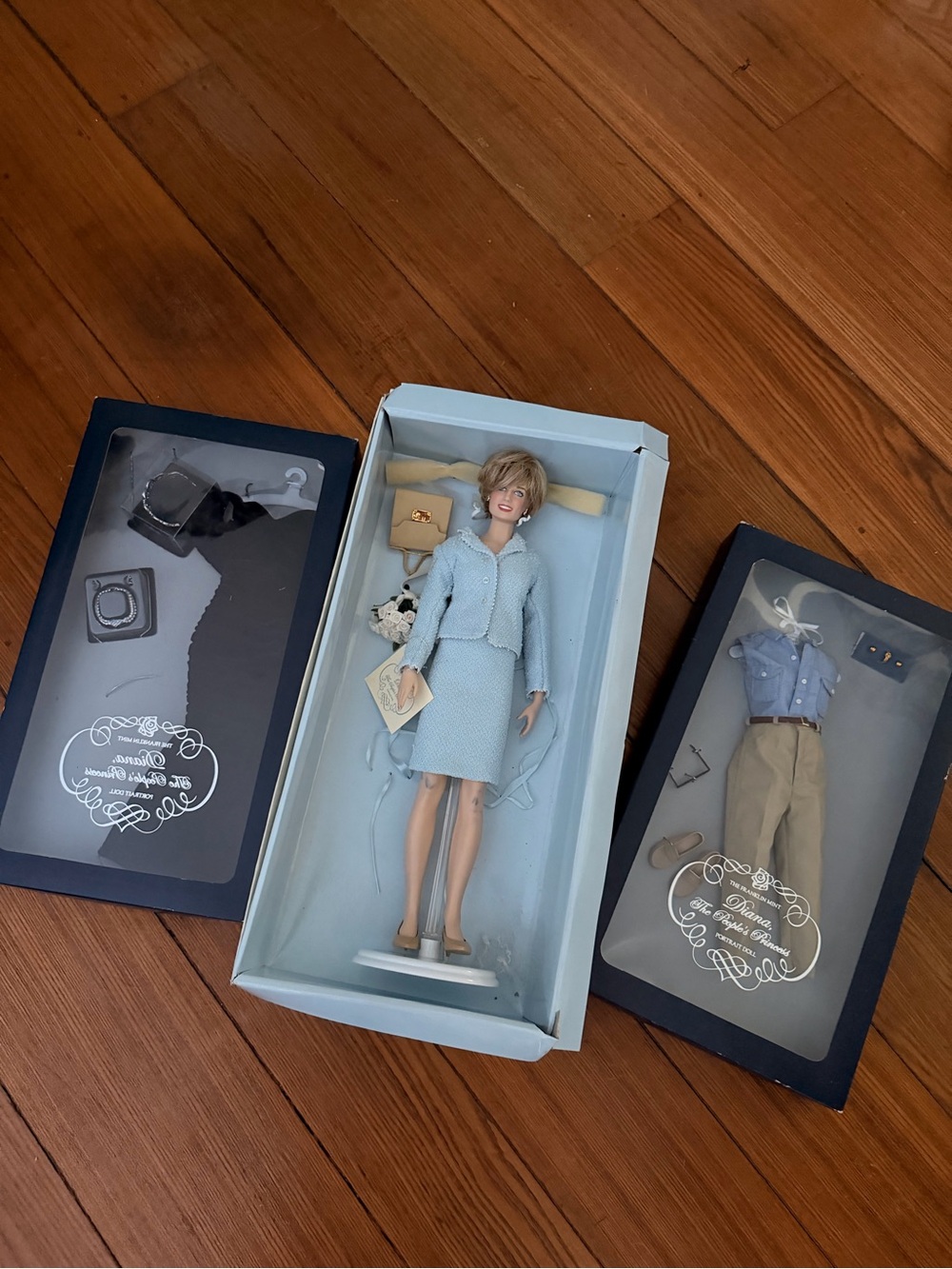 Franklin Mint Princess Diana Doll with two outfits.